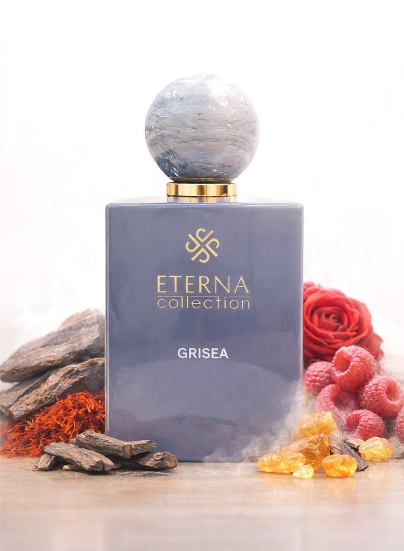 ديفينا عطر ديفينا إيتيرنا كولكشن غريزيا أو دو بارفان 100 مل – عود، ورد، أجاروود، توت العليق، زعفران، بخور، أمبروود وبنزويـن | عطر للجنسين طويل الثبات - Image 1