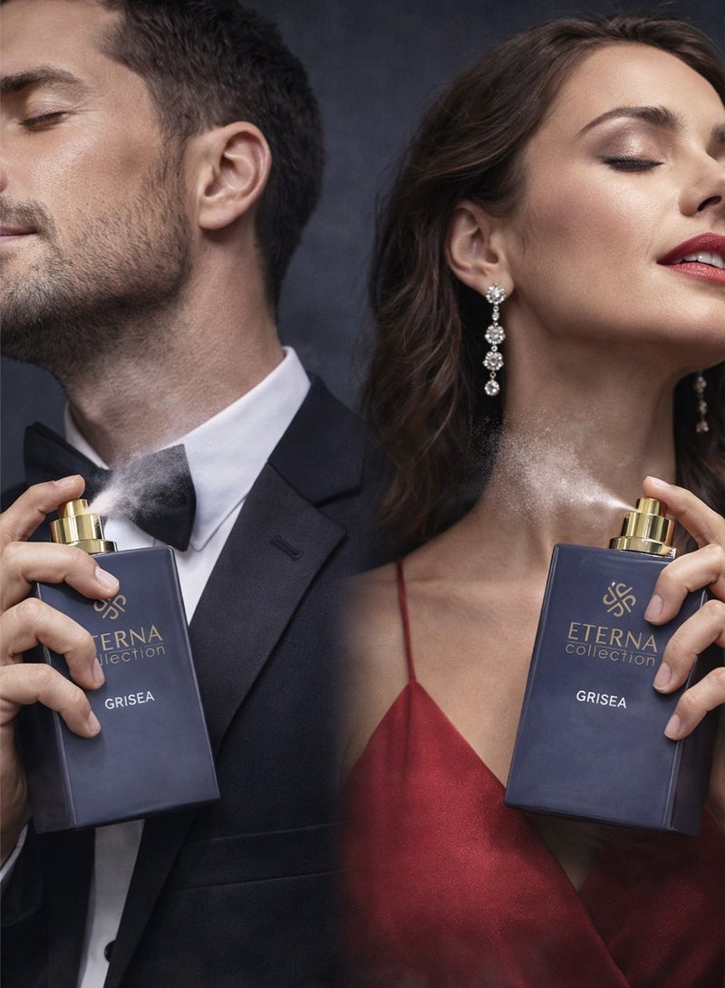 ديفينا عطر ديفينا إيتيرنا كولكشن غريزيا أو دو بارفان 100 مل – عود، ورد، أجاروود، توت العليق، زعفران، بخور، أمبروود وبنزويـن | عطر للجنسين طويل الثبات - Image 3