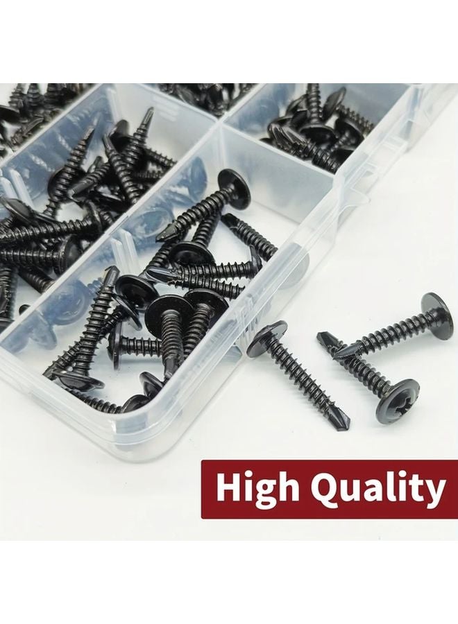 175 Pcs Self Drilling Tek Screw Assortment Kit 410 Stainless Steel Black Oxide For Metal - Image 4