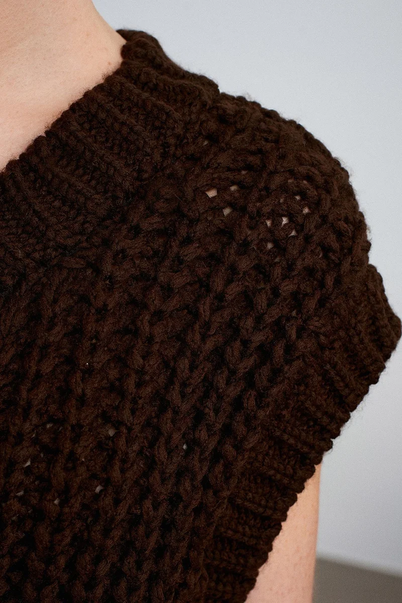 Dilvin Dark Mocha Brown DILVIN Women's Acrylic Blend Sweater for Women | Best Price UAE