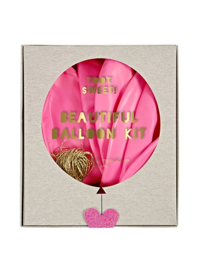 Meri Meri 18" Pack of 8 Pink Toot Sweet Balloon Kit