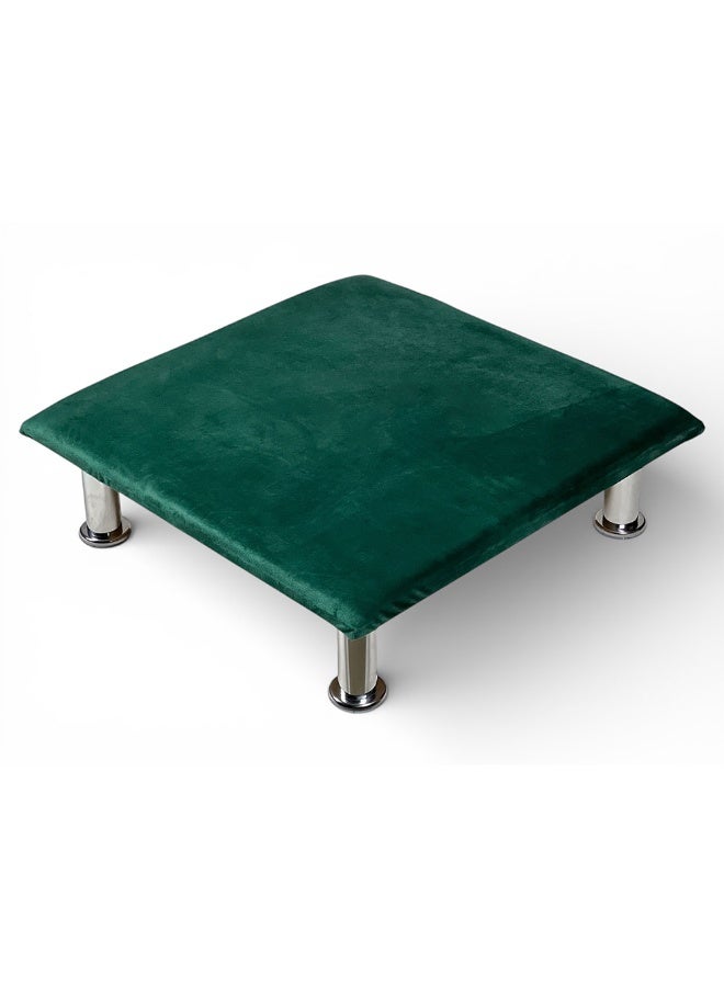 ALBADER Small Blot Table 60×60 cm with Bells Floor Card Table Premium Velvet Surface Steel Legs Portable Blot Table for Blot Speed Blot Card Games Home Gatherings - Image 1