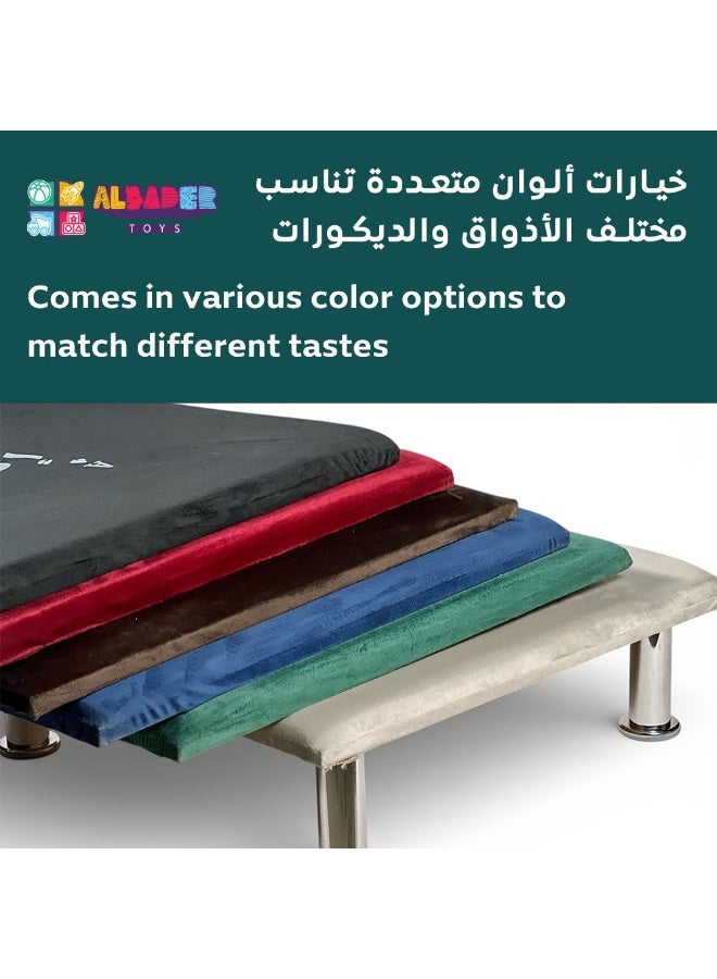 ALBADER Small Blot Table 60×60 cm with Bells Floor Card Table Premium Velvet Surface Steel Legs Portable Blot Table for Blot Speed Blot Card Games Home Gatherings - Image 4