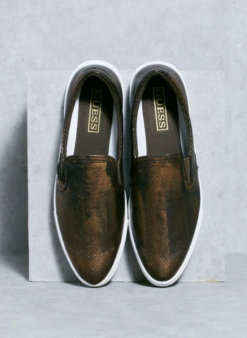 GUESS Snake Print Slip Ons