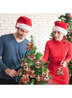 Patelai Patelai 40 Pcs Western Christmas Ornament Western Tree Ornament Cowboy Horse Highland Cow Cactus Wooden Hanging Decorations Western Theme Party Decorations for Xmas Tree Home Decor(Highland Cow)  - Image 4