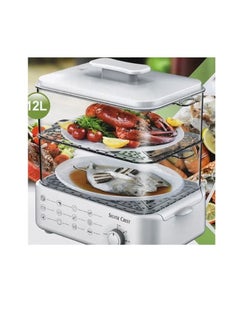SILVER CREST Household Two Tier Electric Food Steamer Cooker Multifunction Electric Steamer Vegetable Heating Breakfast Machine 12L Capacity 12 Multifunctional Modes 1500W Steamer  - Image 4