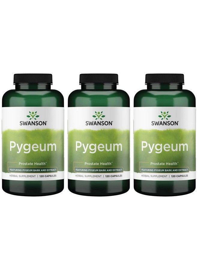 Swanson Pygeum - Herbal Supplement - Men's Health Supplement - (120 Capsules Each, 400 mg) (3 Pack) - Image 1