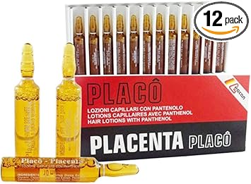 PLACENTA PLACO FOR HAIR INTENSIVE TREATMENT AMPOULES AGAINST HAIR LOSS 12X10ml - Image 1