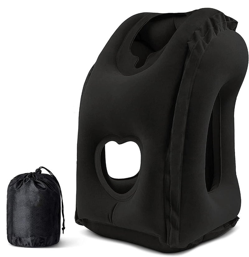 ONTRIP Inflatable Travel Pillow for Cars Air Pillow for Sleeping to Avoid Neck and Shoulder Pain Comfortably Support Head Neck and Lumbar Pillows for Airplanes Buses Cars Office Multicolor - Image 1