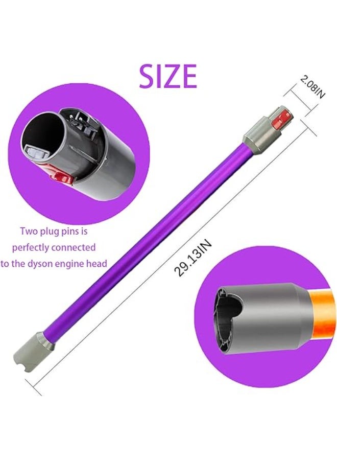 RION Replacement Wand Extension Tube for Dyson V7/V8/V10/V11/V15, Quick-Release Vacuum Wand Compatible with Dyson Cordless Stick Vacuums – 29.13” Long (Purple) - Image 1