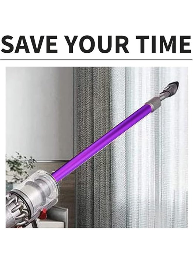 RION Replacement Wand Extension Tube for Dyson V7/V8/V10/V11/V15, Quick-Release Vacuum Wand Compatible with Dyson Cordless Stick Vacuums – 29.13” Long (Purple) - Image 3