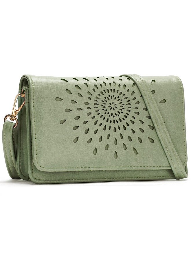 APHISON Crossbody Bags For Womenwristlet Wallet Phone Purse Shoulder Handbags Multifunction Small Rfid Clutch Card Holder Green - Image 1