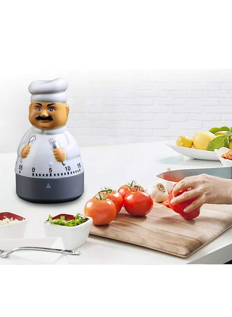 HALAMODO - Creative Kitchen Timer Machinery Chef Alarm Clock Timer 60 Minutes Timing Egg Timer for Meeting Exam Classroom Automatically Ring for Cooking Timing Tool - Image 1