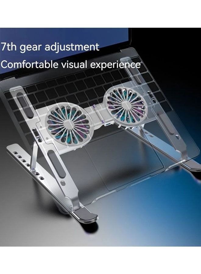 Arabest Cooling Laptop Stand Adjustable Angle Folding Tablet Holder With Mute Cooling Fan - Image 3