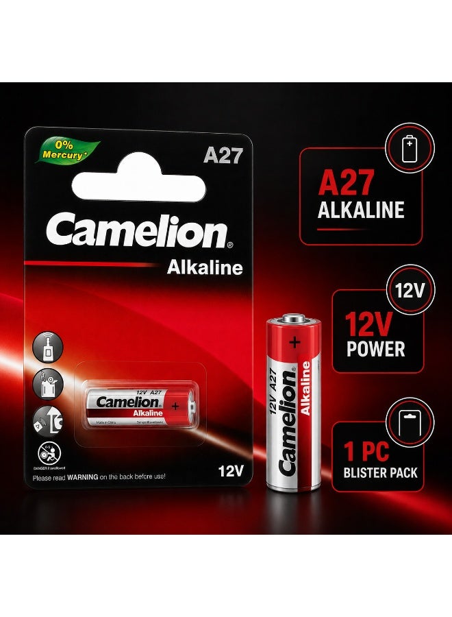Camelion A27 12V Alkaline Remote Control Battery for Wireless Remotes, Doorbells & Alarm Systems - Image 2