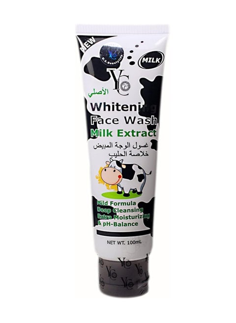 Glowing Skin Secret YC Whitening Milk Face Wash with Deep Cleanse and Extra Moisture (100ml)