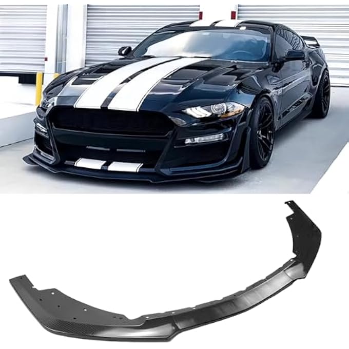 SKKYORO 3 قطع من شفة المصد الأمامي متوافقة مع فورد موستانج GT500 طراز MP 2015-2022 لحماية شفة المصد السفلي - Image 1