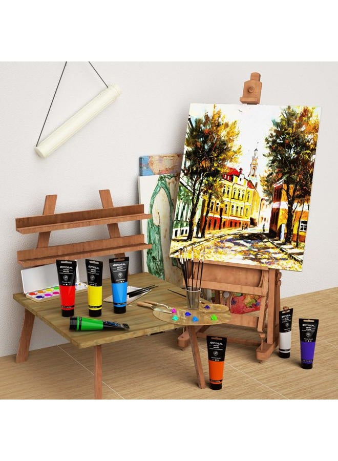 GOTIDEAL Acrylic Paint Titanium White Tubes(120ml, 4.1 oz) Non Toxic Non Fading,Rich Pigments for Painters, Adults & Kids, Ideal for Canvas Wood Clay Fabric Ceramic Craft Supplies (Titanium White) - Image 4