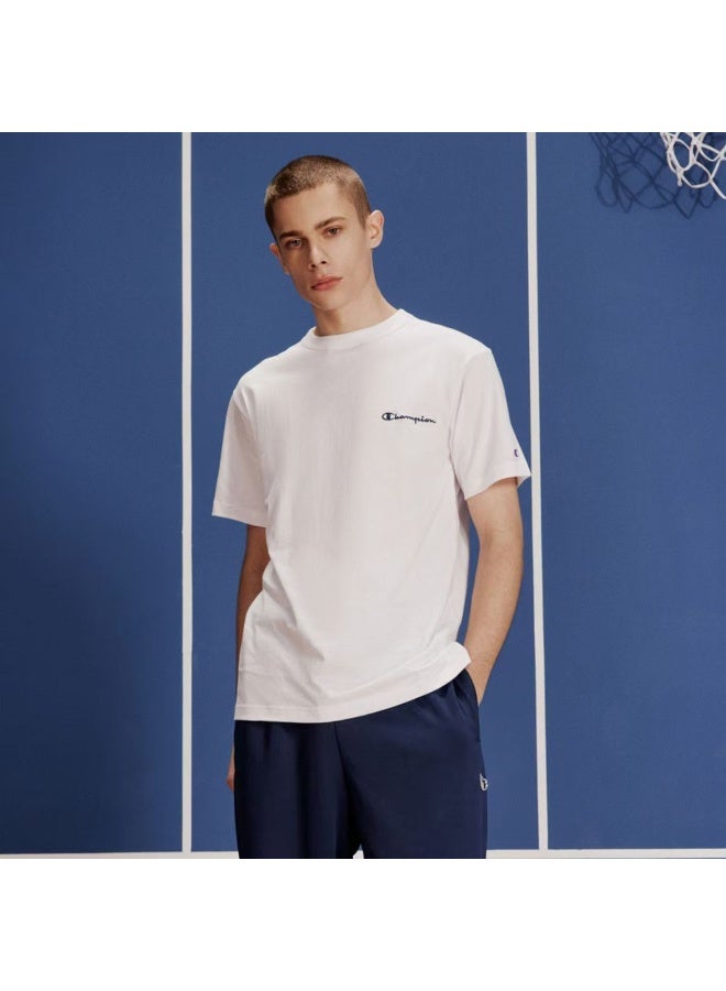 Champion Small Script Embroidered White T-shirt Size L - Image 1