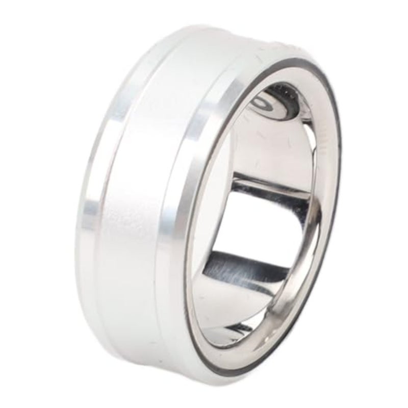 Fitness smart ring for daily life use, made of hypoallergenic stainless steel, black color, waterproof with body temperature monitoring - Image 3