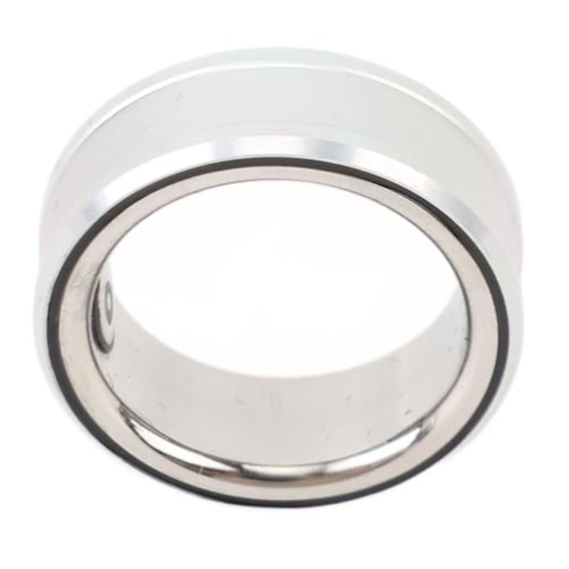 Fitness smart ring for daily life use, made of hypoallergenic stainless steel, black color, waterproof with body temperature monitoring - Image 5