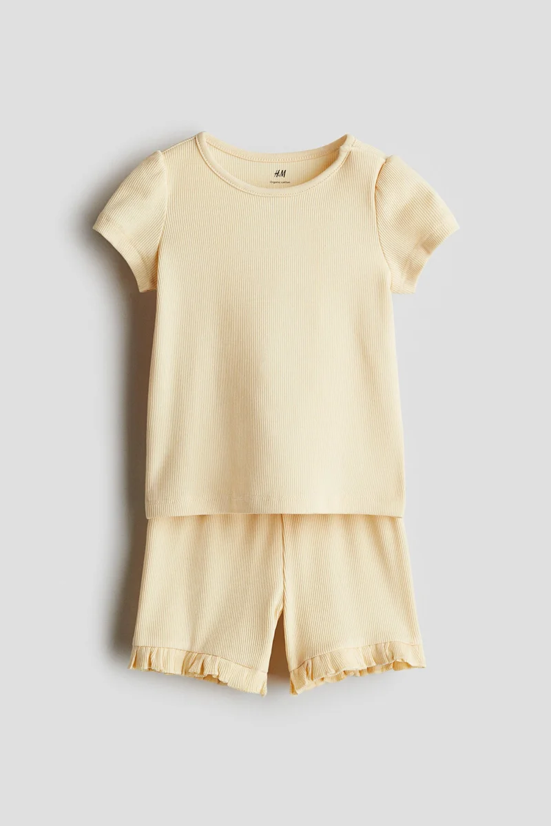 H&M 2-piece ribbed cotton set