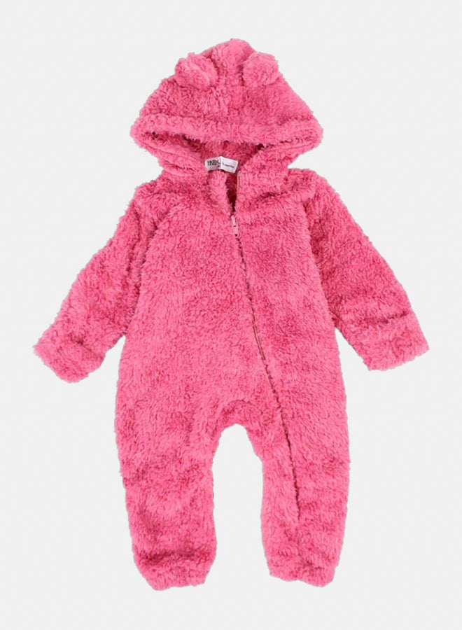 اوركيدز أفرول فرو بدون قدمين للرضع البنات – وردي باهت - Image 1