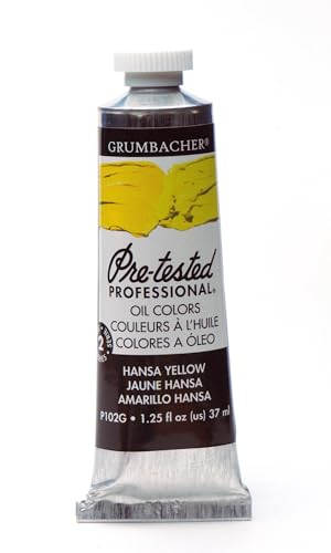 Grumbacher PreTested Oil Paint 37ml125 oz Hansa Yellow P102G - Image 1