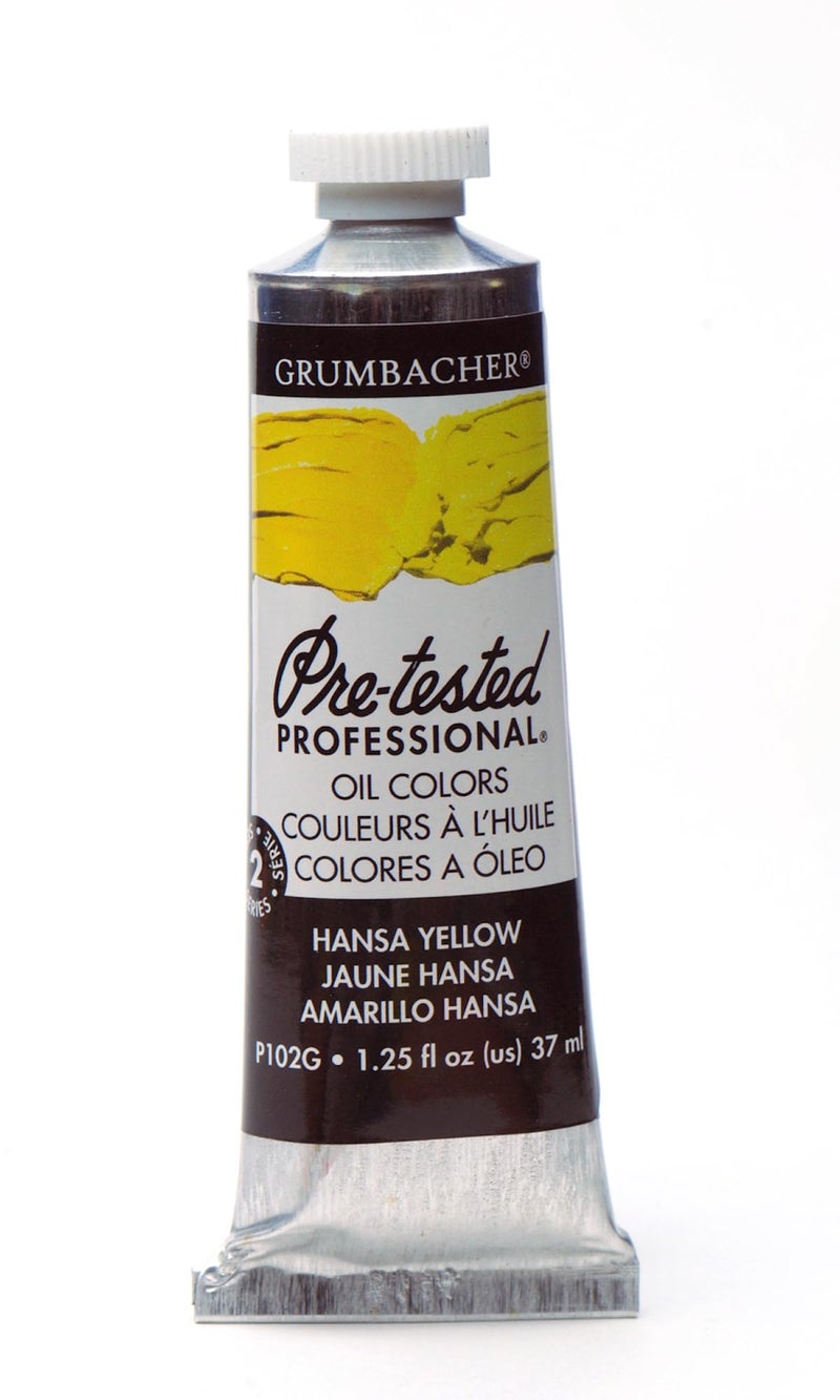 Grumbacher PreTested Oil Paint 37ml125 oz Hansa Yellow P102G - Image 2