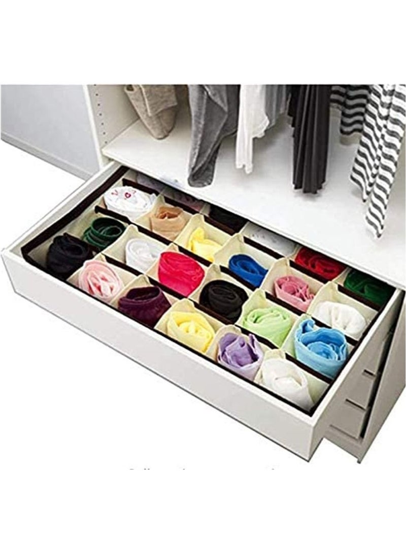 RollsTimi  4-Piece Simplized Closet Underwear Organizers Set Beige 13.5inch  - Image 4