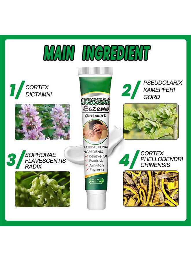EELHOE كريم علاج الصدفية والإكزيما مضاد للبكتيريا ومضاد للحكة التهاب الجلد مرهم عشبي لاصق طبي - Image 5
