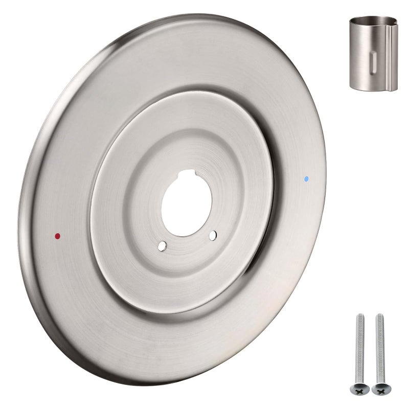 ZXFENG Shower Handle Cover Plate, Brushed Nickel,for One-Handle Tub and Shower Faucets, Escutcheon Replacement for Moen 16090 Chateau Collection - Image 1