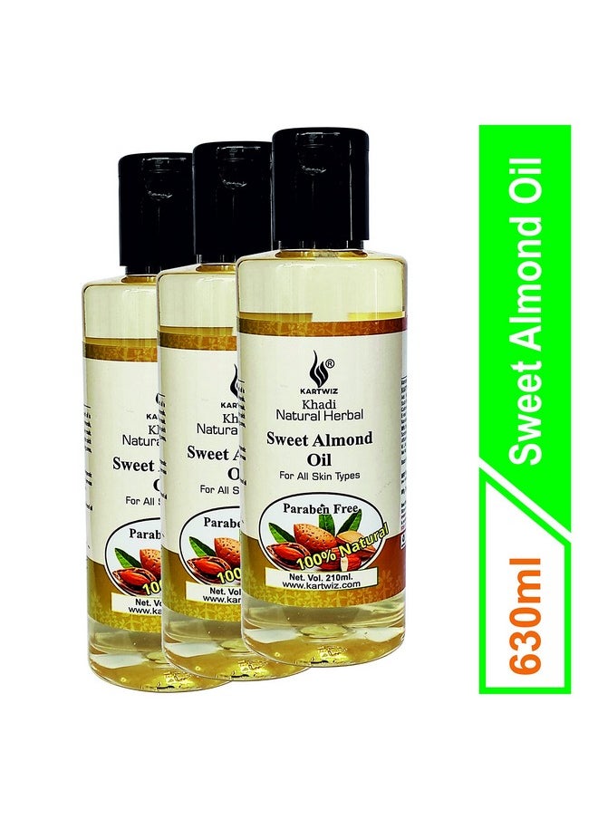Khadi Natural Herbal - Sweet Almond Oil 630Ml - Image 1
