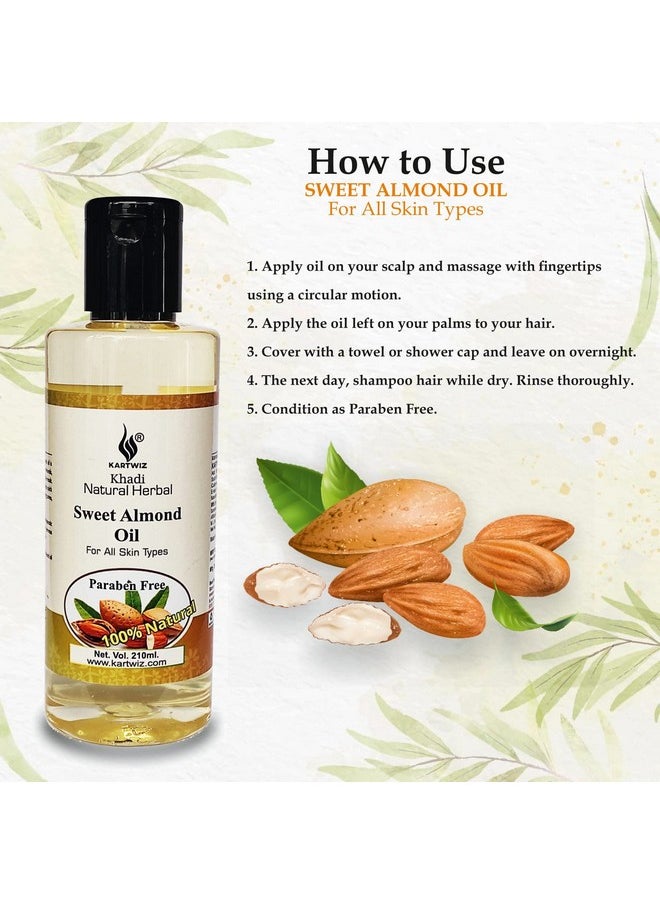 Khadi Natural Herbal - Sweet Almond Oil 630Ml - Image 1