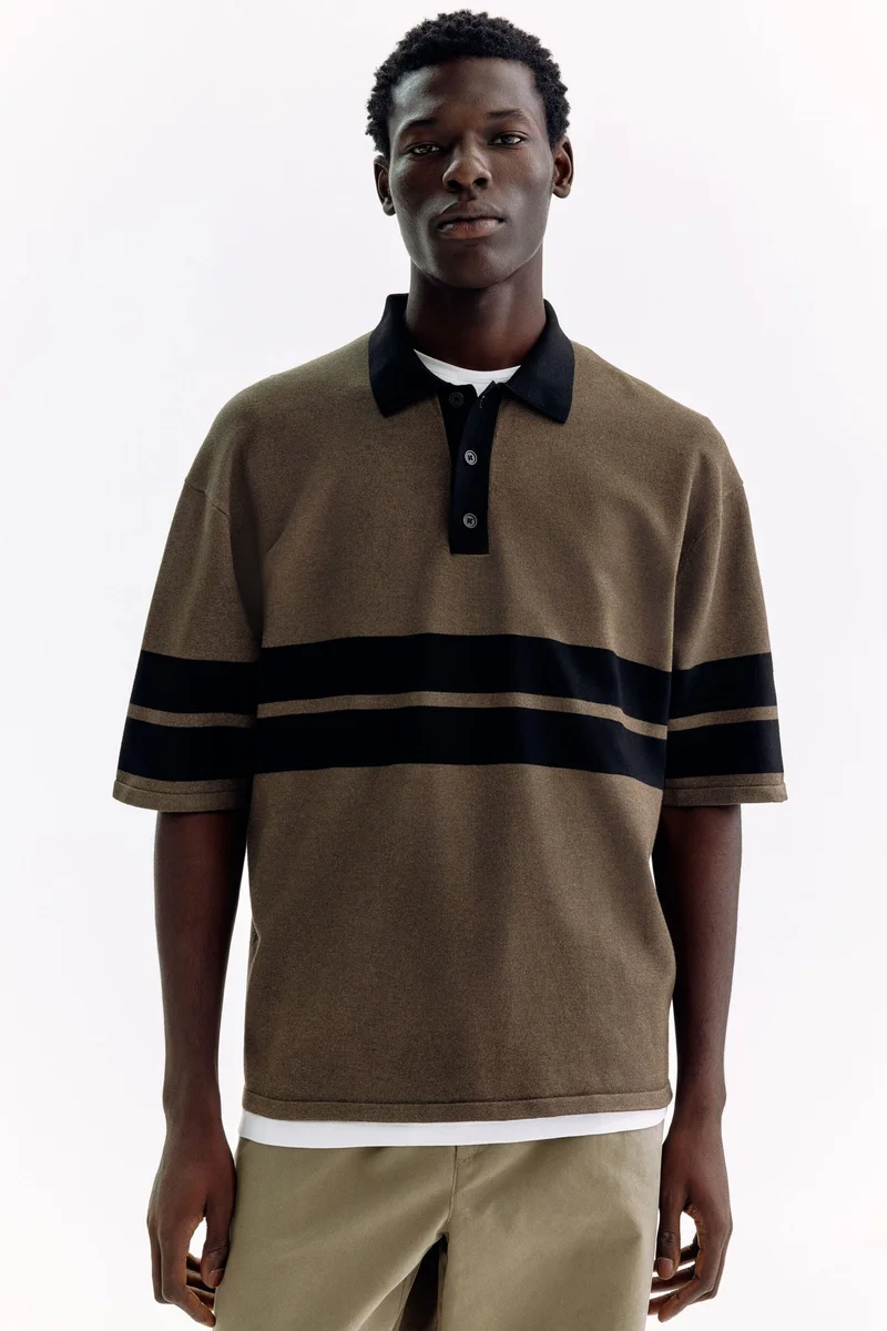 H&M Loose Fit Knitted polo shirt