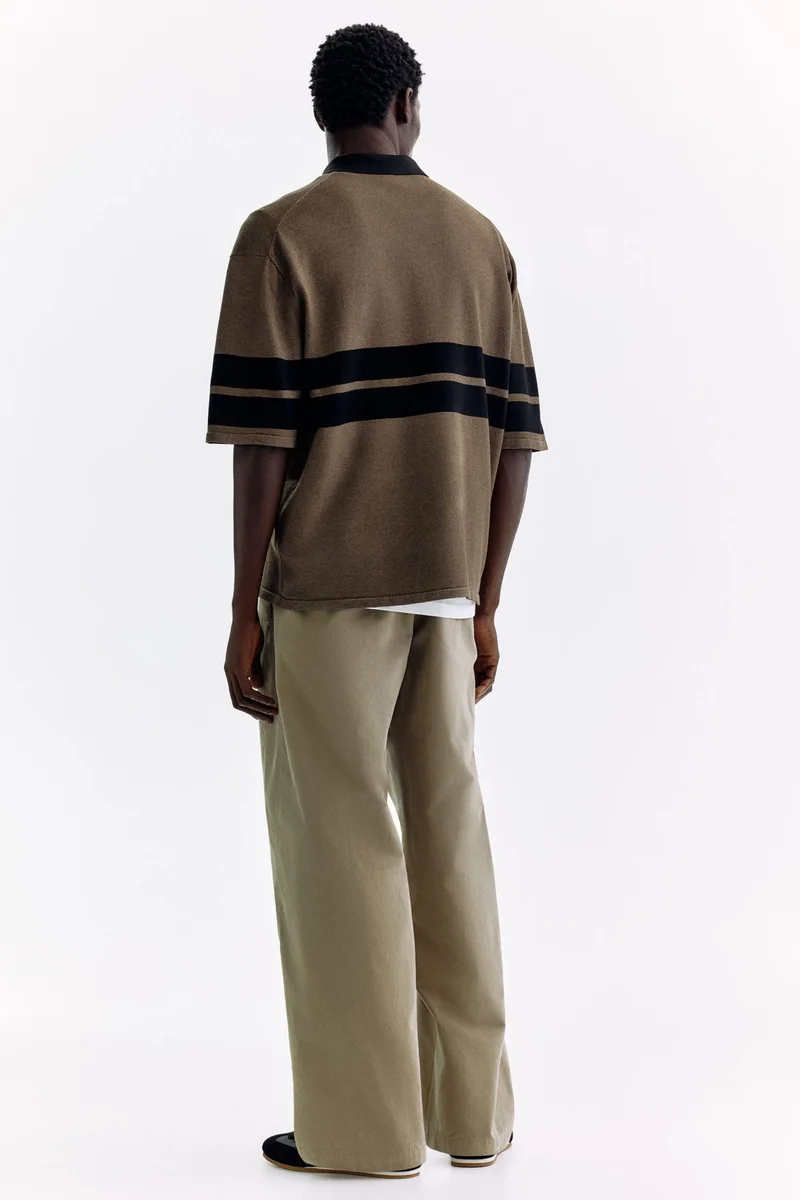 H&M  Loose Fit Knitted polo shirt for Men | Best Price UAE