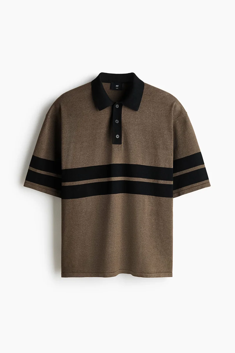 H&M  Loose Fit Knitted polo shirt for Men | Best Price UAE