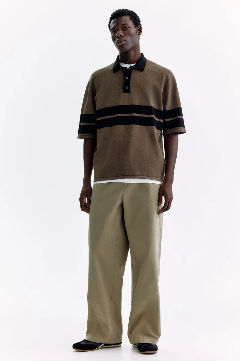 H&M Loose Fit Knitted polo shirt