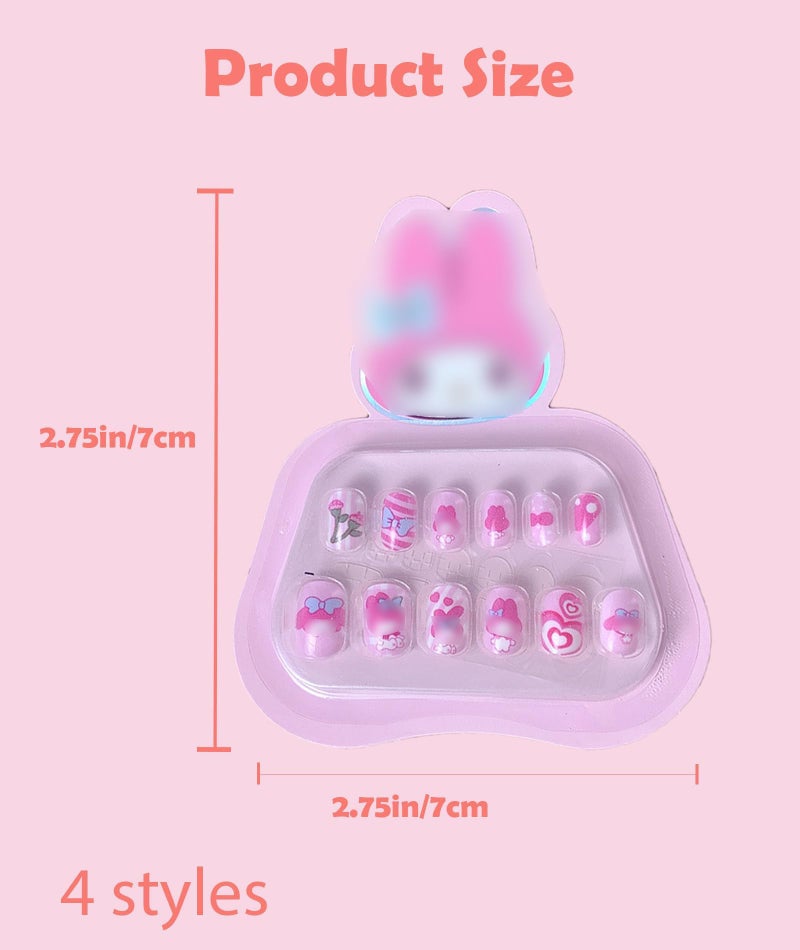 CartHome 40 Pcs Nail Art Kit for G irls 6-12, Nail Art Kit, Art Nails for Kids With Cute Cartoon Design Simple And Easy To Use,Suitable for Party Events And Gift Giving Diy Nail Design - Image 2