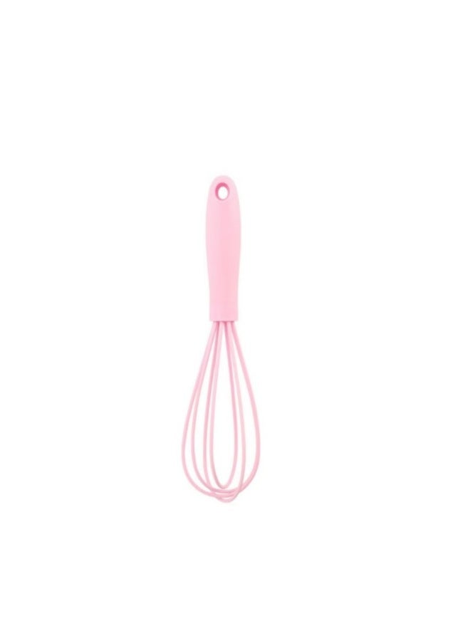 Supply Creative Colorful Color Series 6 Inch Stainless Steel Silicone Egg Beater Multi-color Mini Egg Beater-Color:Pink - Image 1