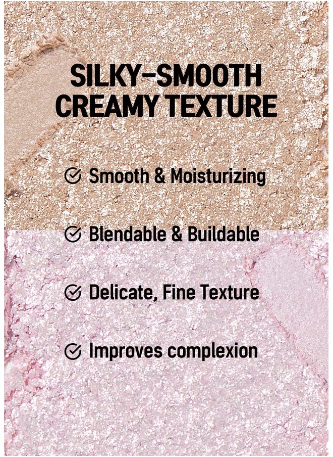 COLORGRAM - COLORGRAM Milk Bling Heartlighter 01 Peach Heart | Silky Smooth Versatile Creamy Highlighter with Shimmery Finish, Soft and Natural Glow Perfect for Daily Makeup - Image 1