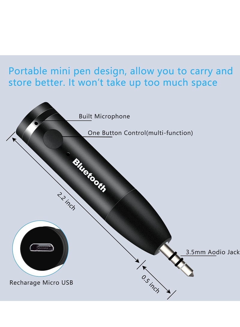 NIBEMINENT Bluetooth Aux Adapter 5.0 Receiver Wireless Car Portable Audio Kit 3.5mm  - Image 3