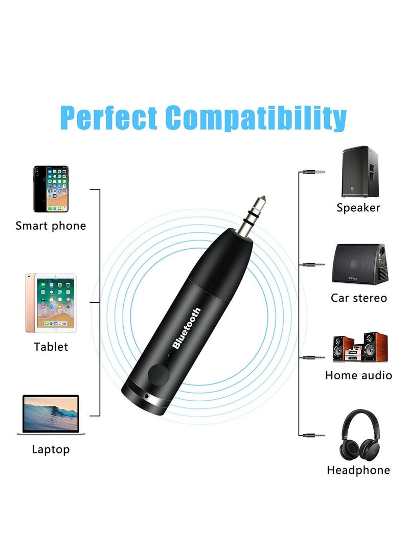 NIBEMINENT Bluetooth Aux Adapter 5.0 Receiver Wireless Car Portable Audio Kit 3.5mm  - Image 4