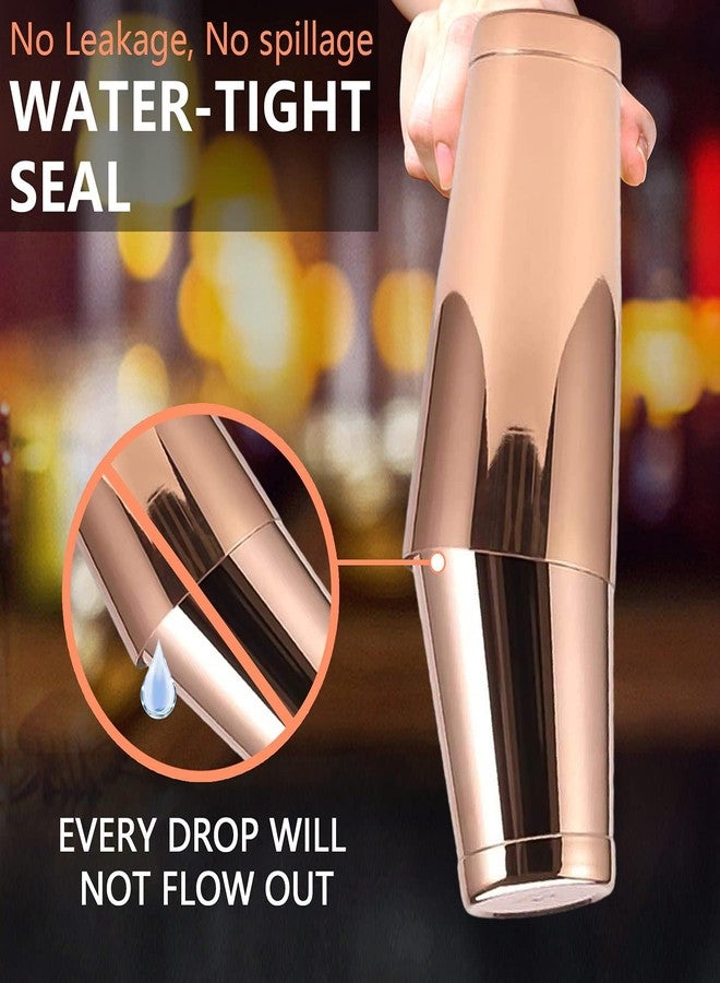 SuproBarware Stainless Steel Pro Boston Shaker - 2 Piece Unweighted 18oz & Weighted 28oz Martini Drink Shaker Kit for Bartender - Copper - Image 5