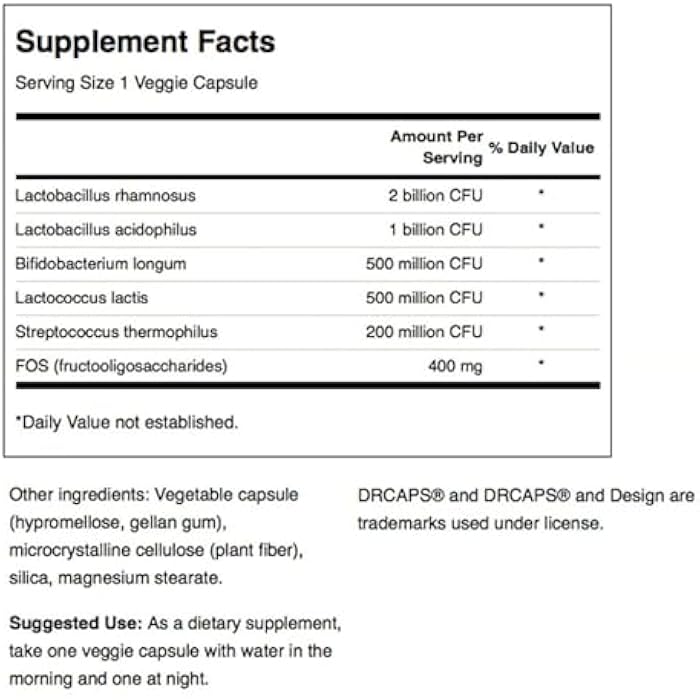 Swanson Probiotic Complex 4.2 Billion CFU 5-Strain Digestive Health Fat Metabolism Satiety Prebiotic FOS Complex Supplement 120 Veggie DRcaps - Image 2