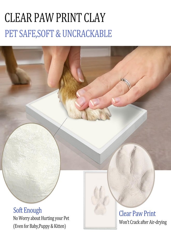 MYPAWLETS Clay Paw Print Kit for Dog Cat,Pawprint Keepsake Frame,L Black - Image 3