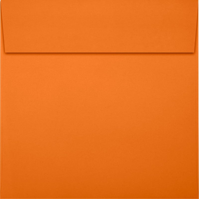 LUXPaper Square Invitation Envelopes | Peel & Press | 6 1/2" x 6 1/2" | Mandarin Orange | 80lb. Text | 50 Qty - Image 2