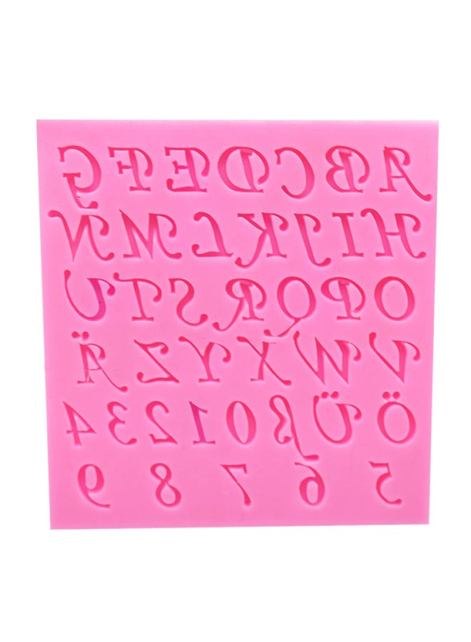 26 English Letters And Numbers Silicone Mold Cake Chocolate Mold DIY Fondant Cake Baking Tool-Specifications:Pink - Image 4