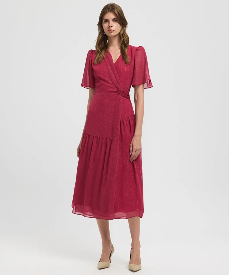 Ipekyol Gathered Wrap Front Dress