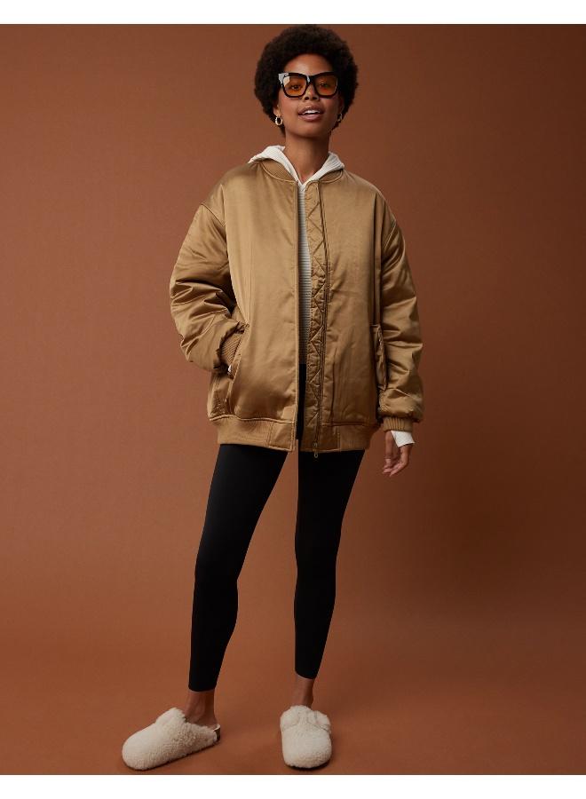 Aerie Pocket Detailed Satin Jacket - Image 5